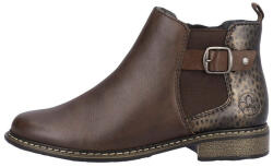 RIEKER Ghete dama, Rieker, Z4965-25-Maro, casual, piele naturala, cu toc, maro (Marime: 39)