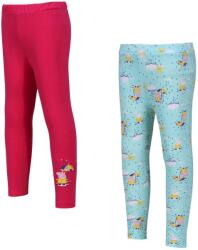 REGATTA Gyerekek/gyerekek Raindrop Peppa Pig Leggings (2 db) 12-18 Mois kék|rózsaszín