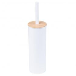 Erga Tango, álló WC kefe 9x9x38 cm, fehér-barna, ERG-YKA-P. TANGO-WHT (ERG-YKA-P.TANGO-WHT)