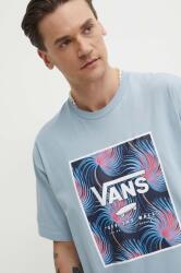 Vans pamut póló férfi, nyomott mintás - kék S