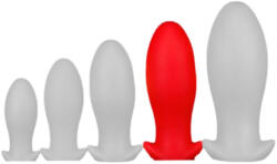 EggPlay Saurus Egg XL - prémium szilikon análplug 16, 5 x 7, 3 cm, piros - szexvital