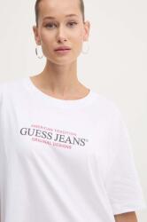 Guess Jeans pamut póló női, fehér, W4YI08 K8HM0 - fehér L