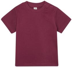 Babybugz Egyszínű csecsemő póló - Borvörös | 6-12 hónap (BZ02-1000326233)