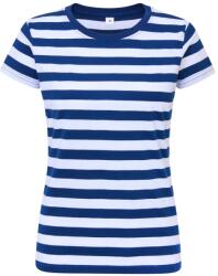 Mantis Tricou cu dungi pentru femei - Albastru regal / albă | M (M110S-1000136729)