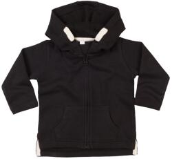 Babybugz Hanorac cu fermoar și glugă pentru copii bumbac organic - Neagră | 6-12 luni (BZ32-1000036553)