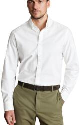 Charles Tyrwhitt Button-Down Collar Stretch Oxford Shirt - White - Slim fit | XXL