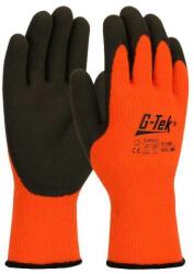  G-TEK Hi-Vis kötött, akril frottír, latexmártott munkavédelmi kesztyű (GTEK-41-1400-EN-8)