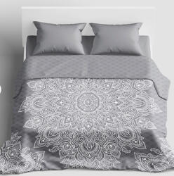  Dekoratív steppelt ágytakaró - 200x220 cm / szürke ornamentika mintával