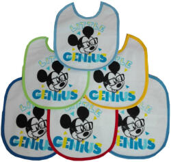 ExityKft Mickey egér baba előke 6 darab/csomag - pamut előke - világoskék-középkék-sötétkék-sárga-piros-zöld - babyshopping - 3 090 Ft
