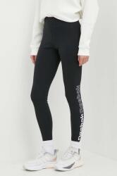 Reebok legging fekete, női, nyomott mintás, 100075404 - fekete XS