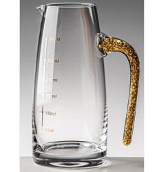 HARAHU Carafă de cristal cu măsurătoare - Aurie / 300ml KP35432 Pahar