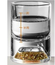 HARAHU Pahar de cristal cu măsurătoare - Aurie / Tip2 / 50ml KP35422 Pahar
