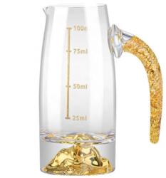 HARAHU Carafă de cristal cu măsurătoare - Aurie / Tip2 / 100ml KP35426 Pahar