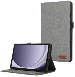 FABRIC Flip borító Samsung Galaxy Tab A9-hez szürke