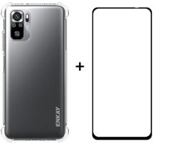 ENKAY Átlátszó borító + 3D üveg Xiaomi Redmi Note 10 / Note 10S