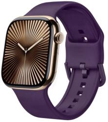 SILICONE Cserélhető szíj a Apple Watch 10-hez 42mm sötétlila
