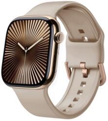 SILICONE Cserélhető szíj a Apple Watch 10-hez 46mm világosbarna