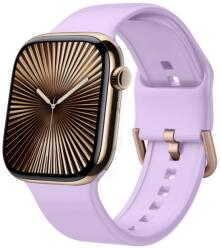SILICONE Cserélhető szíj Apple Watch 10-hez 46mm világoslila