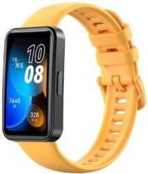 SZILIKON szíj Huawei Band 8-hoz sárga-narancs