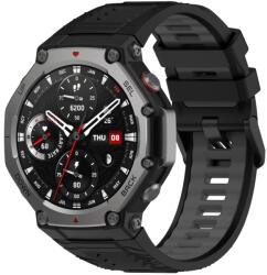 SPORT Cserélhető szilikon szíj Amazfit T-Rex 3 BLACK SZÜRKE