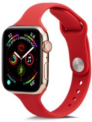 VÉKONY szilikon szíj Apple Watch Ultra 1 / 2 (49 mm) / 9 / 8 / 7 (45 mm) / 6 / SE / 5 / 4 (44 mm) / 3 / 2 / 1 (42 mm) RED