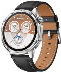  LEATHER Bőrszíj Huawei-hoz WatchGT 5 Pro 46mm fekete
