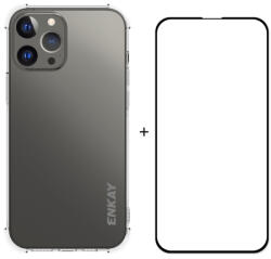 ENKAY Átlátszó tok + 3D üveg Apple iPhone 13 Pro Max