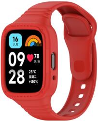 GLACIER Védőtok hevederrel Xiaomi Redmi Watch 3-hoz Aktív piros