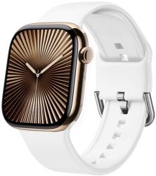 SILICONE Cserélhető heveder Apple Watch 10-hez 42mm fehér