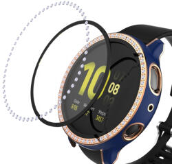 GYÉMÁNT Műanyag borítás védőüveggel Samsung Galaxy Watch Active 2 40mm sötétkék