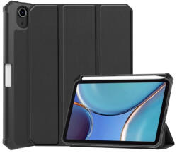  LEATHER Flip tok Apple iPad mini 2021 fekete