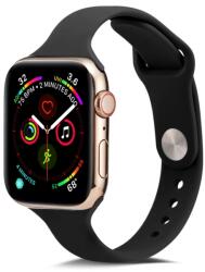 VÉKONY szilikon szíj Apple Watch 9 / 8 / 7 (41 mm) / 6 / SE / 5 / 4 (40 mm) / 3 / 2 / 1 (38 mm) BLACK