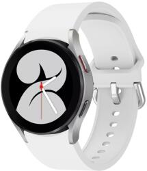  SZILIKON szíj Samsung Galaxy Watch 4 (40 / 44mm) 4 Classic (42 / 46mm) fehér