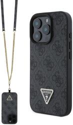  GUESS 4G STRASS SET Védőhuzat + szíj Apple-hoz iPhone 16 Pro fekete