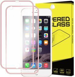 3D METALLIC edzett üveg előlap + hátlap Apple iPhone 6 / 6S rózsaszín