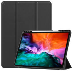  LEATHER Flip tok Apple iPad Pro 12.9 2022 / 2021 fekete