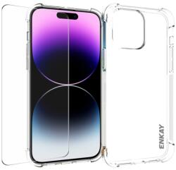 ENKAY SET Átlátszó borítás + 2.5D védőüveg Apple iPhone 15 Pro Max
