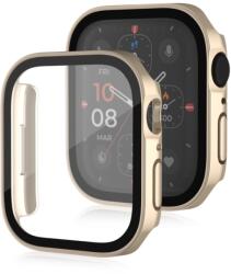 PC TELJES BURKOLAT Üveggel ellátott műanyag borítás Apple Watch SE / SE 2022 / SE 2023 (40mm) rózsa arany