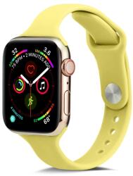 VÉKONY szilikon szíj Apple Watch Ultra 1 / 2 (49 mm) / 9 / 8 / 7 (45 mm) / 6 / SE / 5 / 4 (44 mm) / 3 / 2 / 1 (42 mm) YELLOW