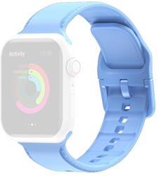 RUBBER Apple Watch szíj 7 (45 mm) / 6 / SE / 5/4 (44 mm) / 3/2/1 (42 mm) világoskék