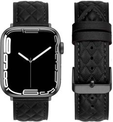  LATTICE BAND Bőr szíj Apple Watch SE / SE 2022 / SE 2023 (40mm) fekete