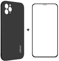 ENKAY borító + 3D üveg Apple iPhone 11 Pro fekete