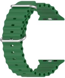 OCEAN szíj Apple Watch Ultra 1 / 2 (49 mm) / 9 / 8 / 7 (45 mm) / 6 / SE / 5 / 4 (44 mm) / 3 / 2 / 1 (42 mm) sötétzöld