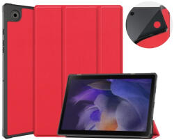 LEATHER Samsung Galaxy Tab A8 flip tok (SM-X205 / SM-X200) piros