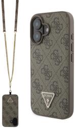 GUESS 4G STRASS SET Védőhuzat + szíj Apple-hoz iPhone 16 barna