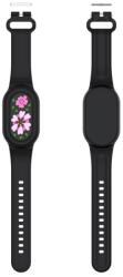 CARTOON Gyermek szilikon szíj a Samsung Galaxy SmartTag 2 készülékhez BLACK FLOWER