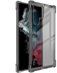 IMAK Védő szilikon borítás + fólia Samsung Galaxy S22 Ultra 5G fekete