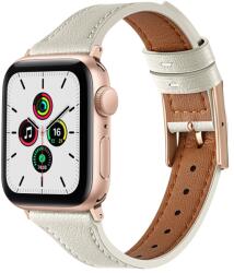  LEATHER Bőr szíj Apple Watch SE / SE 2022 / SE 2023 (40mm) fehér