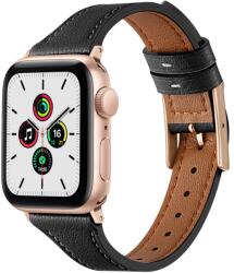 LEATHER Bőr szíj Apple Watch SE / SE 2022 / SE 2023 (44mm) fekete