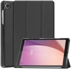 LEATHER Flip borító Lenovo Tab M8 4. generációs (4. gen) fekete